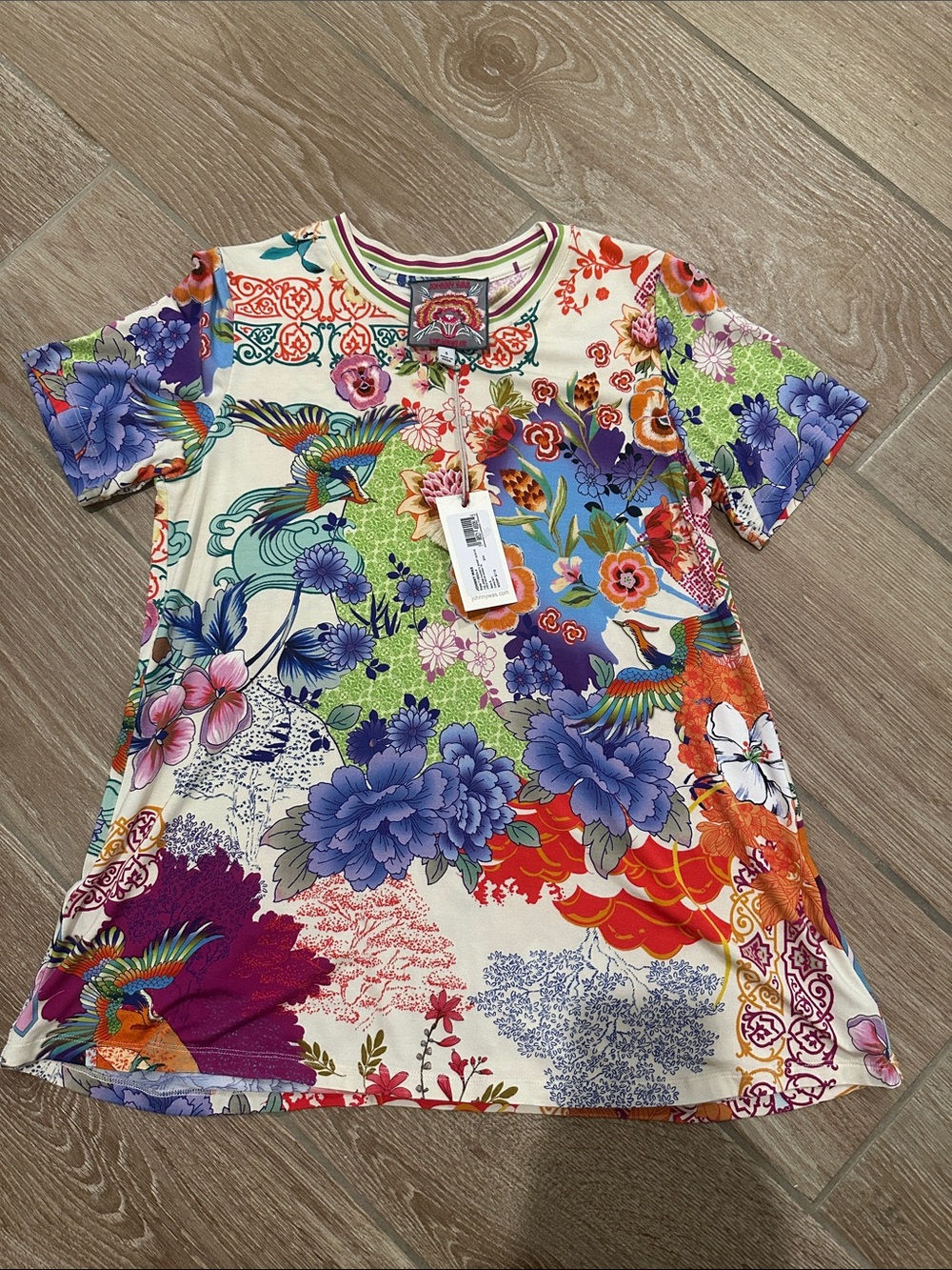 Floral Multicolor Short-Sleeve Women’s Top